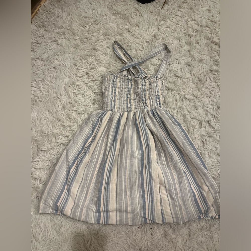 American Eagle Linen/Cotton Blend Babydoll Dress Small
